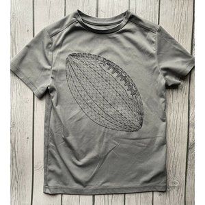 MCA Sports Boys Gray Football Short Sleeve Athletic Shirt Dri-Fit Sz 6/7